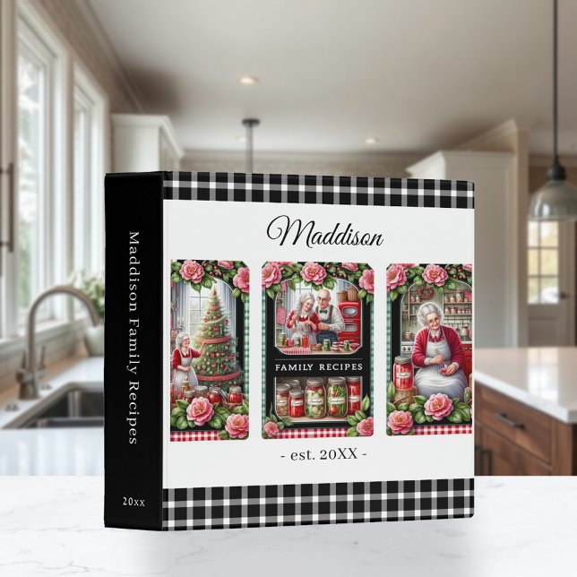 Elegant Family Recipes Kitchen Triptych Cookbook 3 Ring Binder (Creator Uploaded)