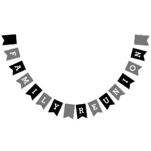 Elegant Family Reunion Bunting Banner Party Flags