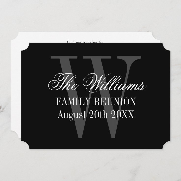Elegant family reunion gathering party invitations Zazzle