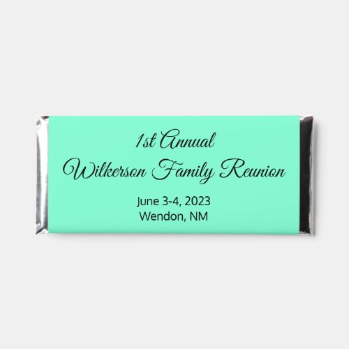 Elegant Family Reunion in Green Hershey Bar Favors