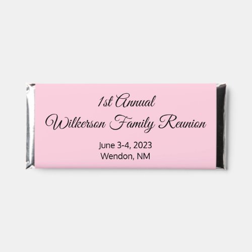 Elegant Family Reunion in Pink Hershey Bar Favors