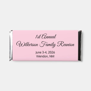 Elegant Family Reunion in Pink: Hershey Bar Favors