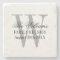Elegant family reunion name monogram white marble