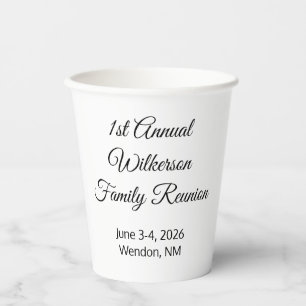 Elegant Family Reunion Paper Cups