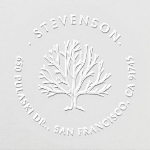 Elegant Family Tree Custom Return Address Embosser