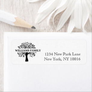 Elegant Family Tree Personal Return Address Labels