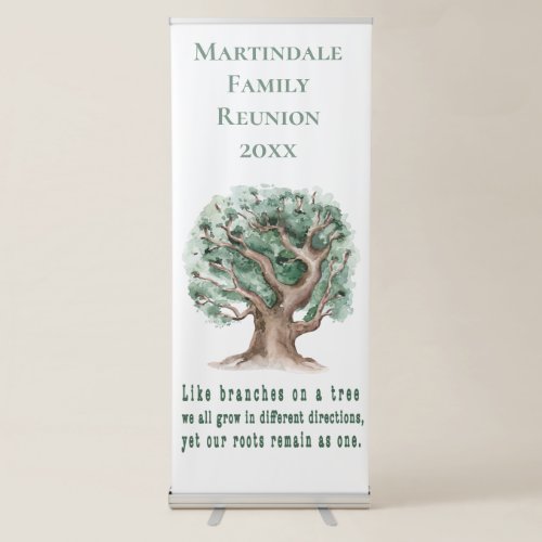 Elegant Family Tree Reunion Banner