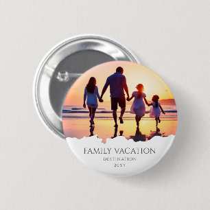 Elegant Family Vacation Family Trip Photo Button