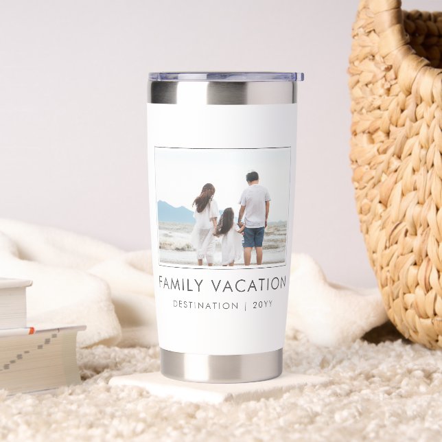 Elegant Family Vacation | Family Trip Photo Insulated Tumbler (Living Room)