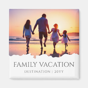 Elegant Family Vacation Family Trip Photo Magnet