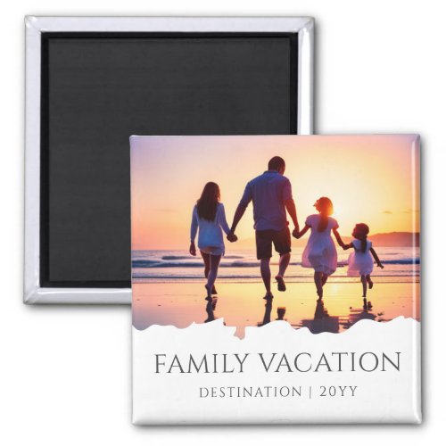 Elegant Family Vacation  Family Trip Photo Magnet