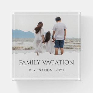 Elegant Family Vacation   Family Trip Photo Paperweight