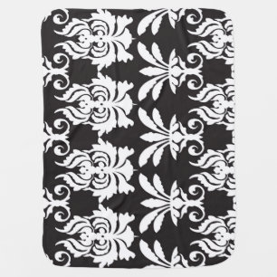 Elegant Fan Motifs in Golden Art Deco. Baby Blanket