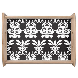 Elegant Fan Motifs in Golden Art Deco. Serving Tray