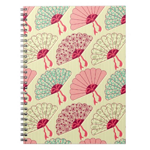 Elegant Fan Seamless Pattern Notebook