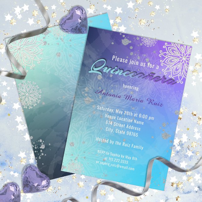 Elegant Fancy 15th Birthday Quinceañera  Invitation (Creator Uploaded)