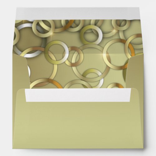 Elegant Fancy Glam Faux Gold Birthday Party Envelope