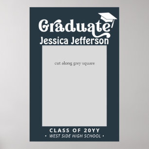 Elegant Fancy Graduation Photo Booth Frame Poster