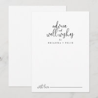 Elegant Fancy Script Wedding Well Wishes