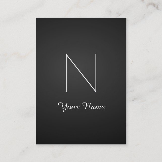 Elegant Fancy Stunning Monogram Business Card (Front)