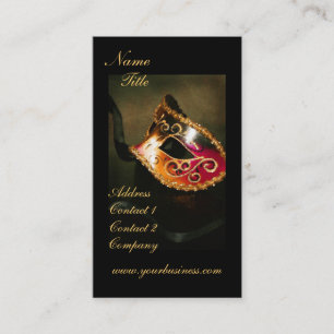 Elegant Fantasy Masquerade Mask Business Card