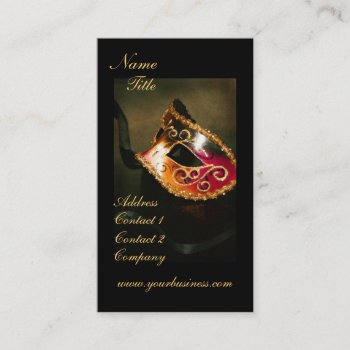 Elegant Fantasy Masquerade Mask Business Card by TheInspiredEdge at Zazzle