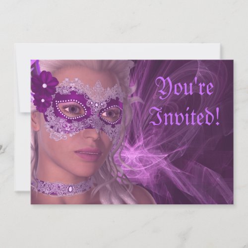 Elegant fantasy Masquerade party 5x7 Invitation