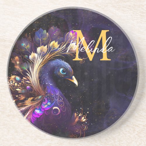 Elegant Fantasy Peacock Coaster