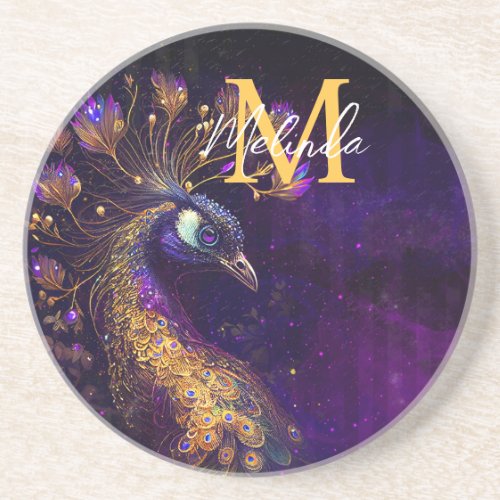 Elegant Fantasy Peacock Coaster