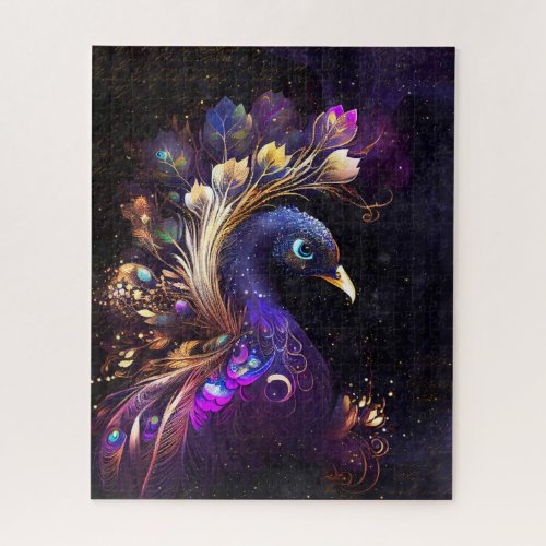 Elegant Fantasy Peacock Jigsaw Puzzle