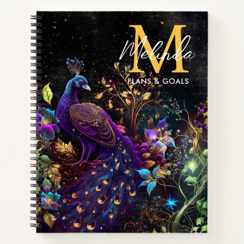 Elegant Fantasy Peacock Notebook