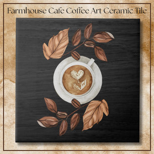 Elegant Farmhouse Coffee Mug Art Café Ceramic Tile