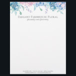 Elegant Farmhouse Watercolor Floral Peony Custom Letterhead<br><div class="desc">Absolute elegance in watercolor floral styling! Beautifully paired with rustic wood accents on select products, this design collection features feminine farmhouse sweetness with shabby chic undertones. Lovely for feminine small business, boutique, florist styling, and beyond! • Customize it! Click the "Customize" button to change fonts, sizing and layout. • Browse...</div>