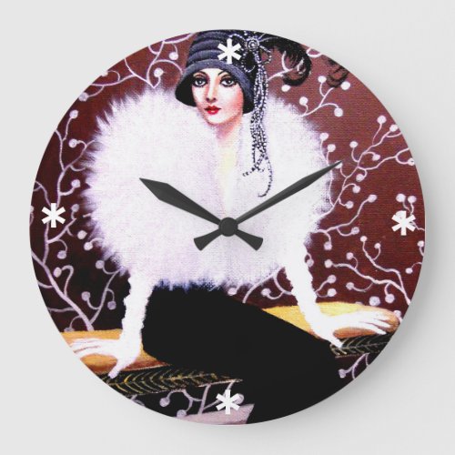 Elegant Fashion Art Deco Lady _ Custom Clock