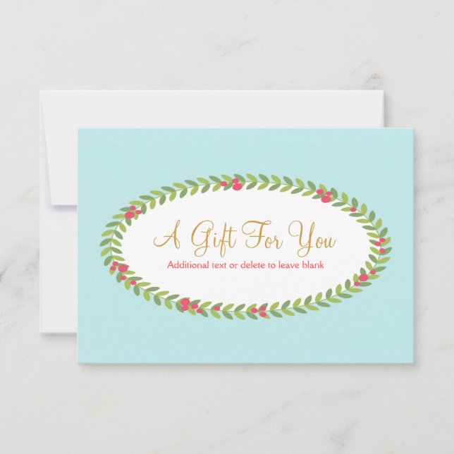 Elegant Fashion & Beauty Holiday Gift Certificate (Front)