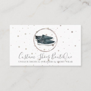 Elegant Fashion Boutique Canvas Shoes Jean Sneaker Business Card