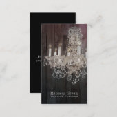 elegant  fashion boutique vintage chandelier business card (Front/Back)