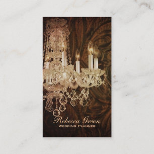 elegant fashion boutique vintage chandelier business card