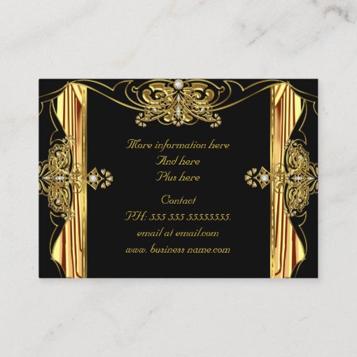 Elegant Fashion Designer Gold Black Drapes Business Card Zazzle