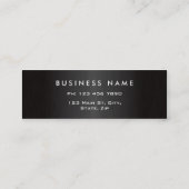 Elegant Fashion Designer Professional Modern Black Mini Business Card (Back)