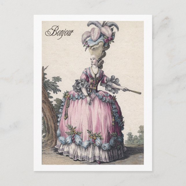 Elegant Fashion Marie Antoinette Greeting Card (Front)