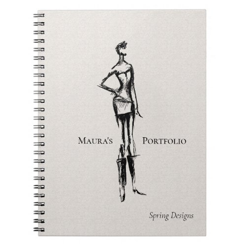 Elegant Fashion Portfolio  Spring Sketch Notebook