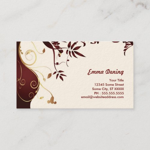 Elegant Fashion Profile Card Business Card