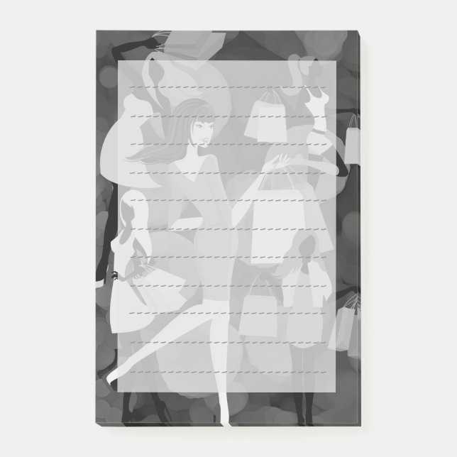 Elegant Fashion Shopping List Post-it Notes (Front)