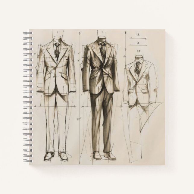 Elegant Fashion Sketch Notebook (Front)
