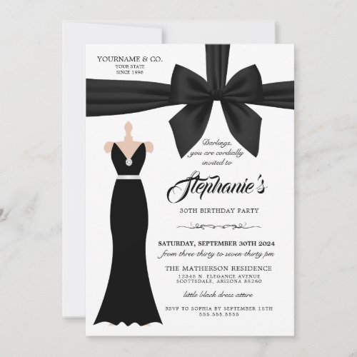 Elegant Fashion Tiffany Birthday Invitation