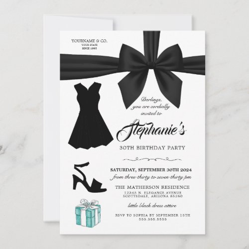 Elegant Fashion Tiffany Birthday Invitation