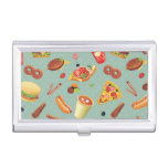 Elegant Fast Food Pattern Business Card Case