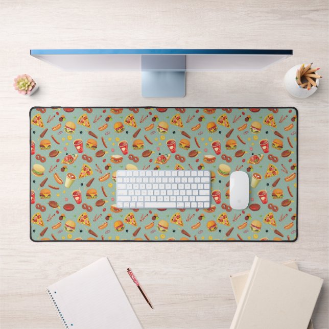 Elegant Fast Food Pattern Desk Mat (Office 1)