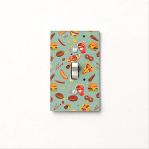 Elegant Fast Food Pattern Light Switch Cover